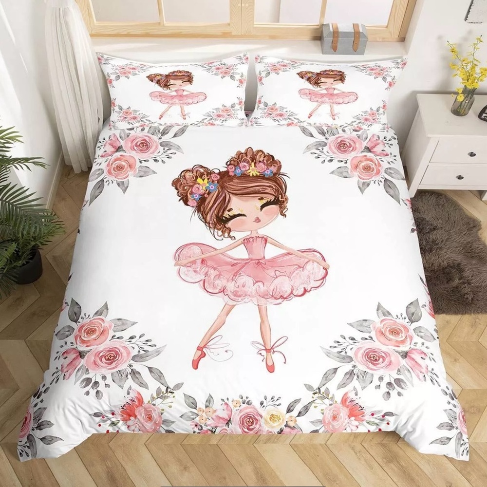 Ballet Bedding Sets Twin For Girls Kids Ballerina Design Duvet Cover Cute